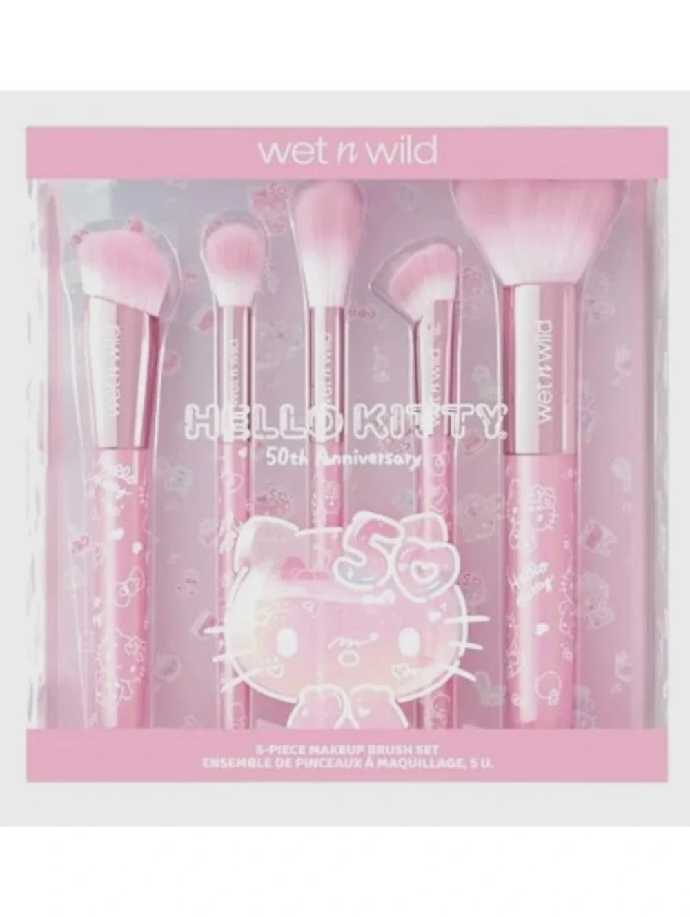 Wet n Wild Hello Kitty Black Tote Bag with Makeup Brush and Sponge Bundle